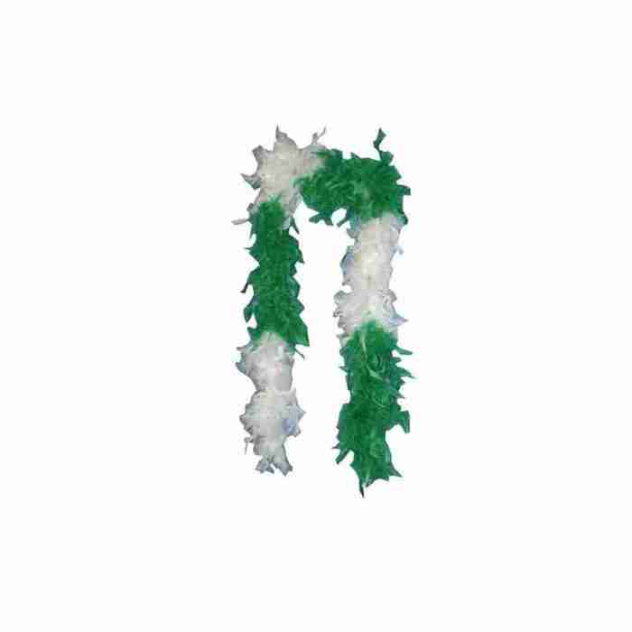 Federboa Grün Weiß Karneval Accessoire 1920er Kostüm Damen