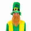 Kobold Hut mit Bart grün orange St. Patrick's Day Kostüm
