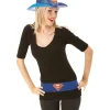 Supergirl Gürtel mit S-Logo blau Superhelden Kostüm Accessoire