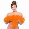 Federboa Orange Karneval Accessoire Damen 1920er Kostüm