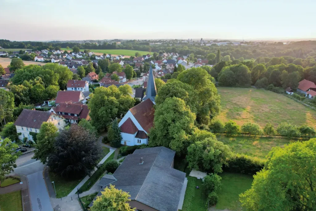 Hiddenhausen village in Germany’s Wittekindsland region