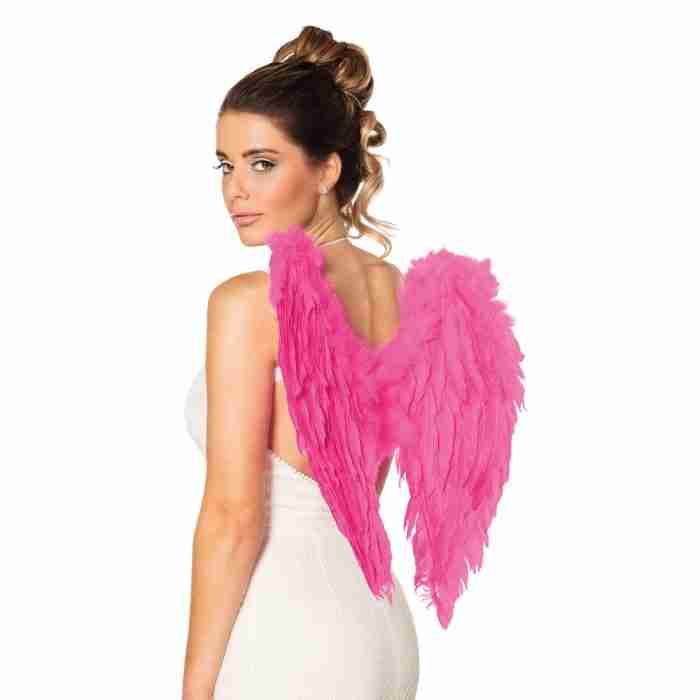 Engelsflügel Gefaltet 50x50cm Rosa - carnivalstore.de