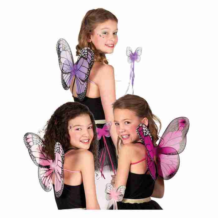 Schmetterling Feen Set Flügel & Zauberstab - carnivalstore.de