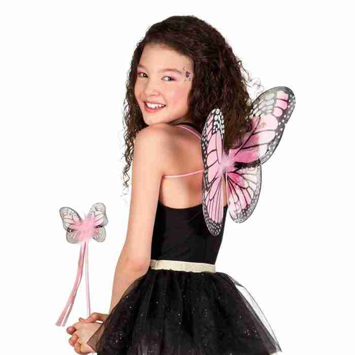 Magisches Schmetterling Feen Set Rosa - carnivalstore.de