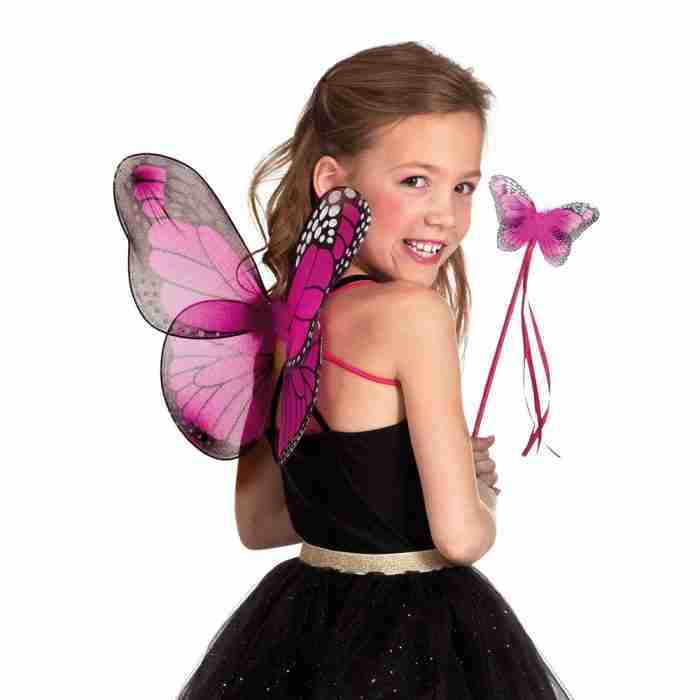 Lila Schmetterling Feen Set Flügel - carnivalstore.de
