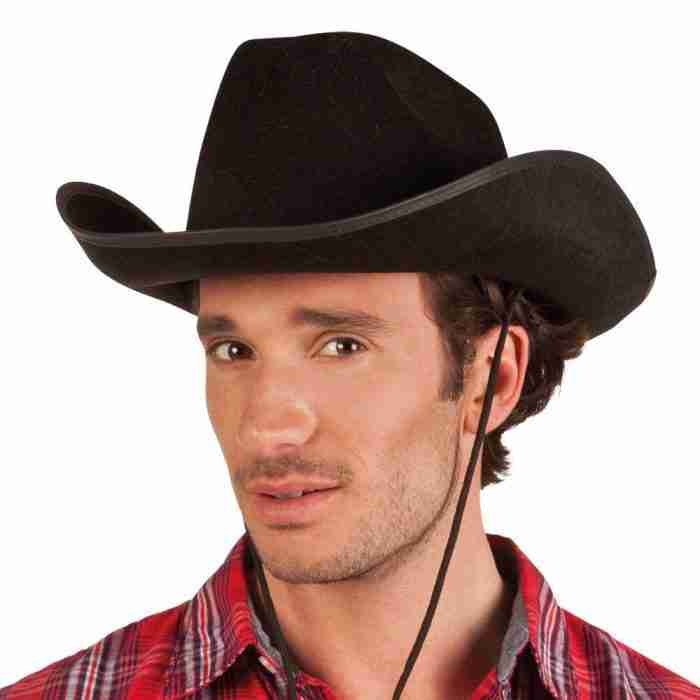 Cowboy Hut Rodeo schwarz - Western Kostüm Accessoire