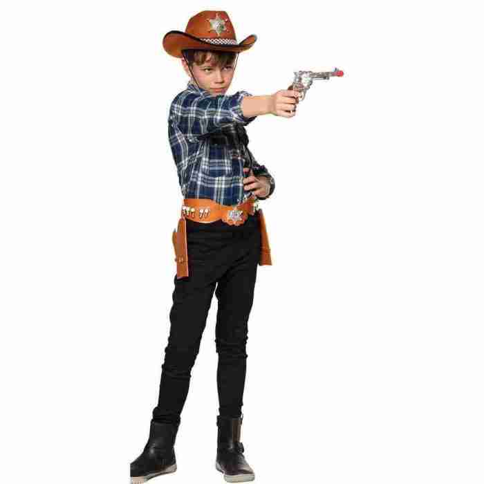 Sheriff Pistole Holzgriff Metallic Western Spielzeug Boland