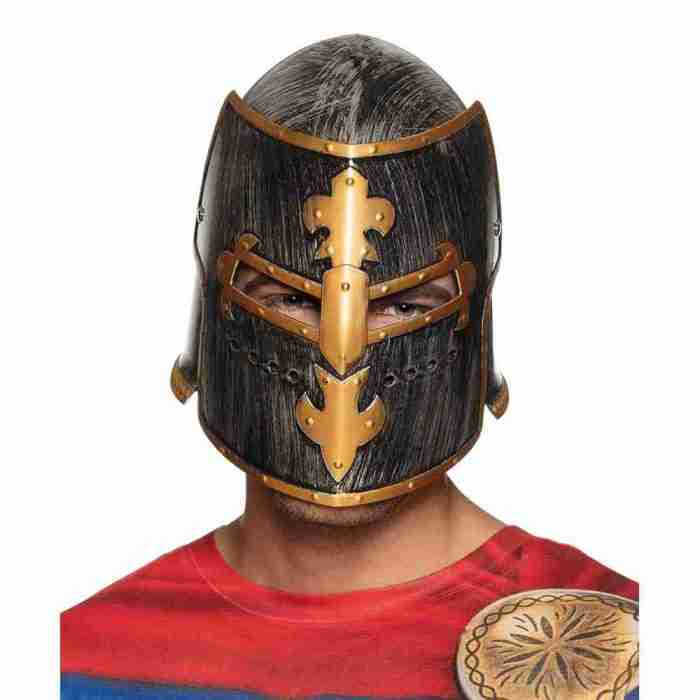 Kreuzritter Helm Deluxe grau Mittelalter Ritterhelm Karneval