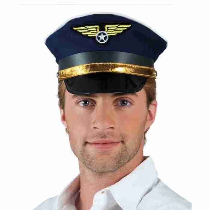 Kapitänsmütze Herren blau verstellbar Kostüm Accessoire