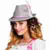 Oktoberfest Hut Rosa Damen Trachtenhut mit Feder