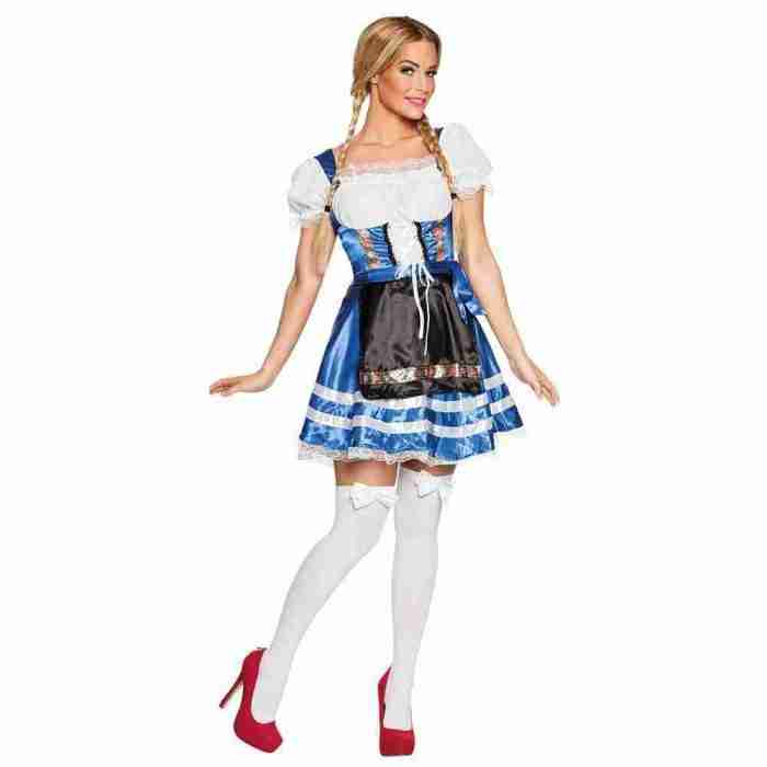 Oktoberfest Kostüm Damen blau Helena Dirndl Kleid
