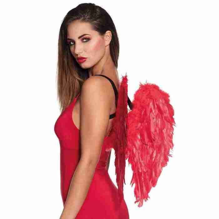 Teufelsflügel Rot 50x50cm Engelsflügel Kostüm Accessoire Boland