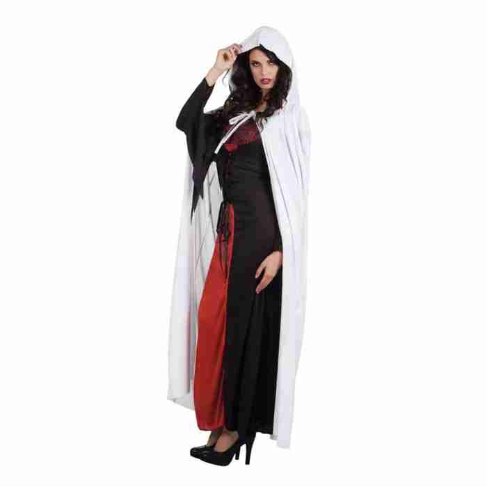 Halloween Cape Dämmerung Weiß Trageansicht - majestätischer Look