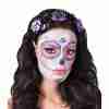 Day of the Dead Haarreif schwarz lila Rosen Halloween Tiara