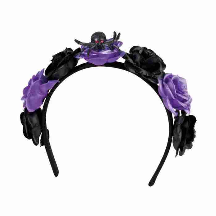 Tiara La Flaquita Haarreif mit Spinne Detail Halloween Accessoire