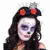 Halloween Kopfschmuck Catrina schwarz rot Tiara Día de los Muertos
