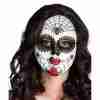 Day of the Dead Maske Mrs Dia de los Muertos Gesichtsmaske weiß