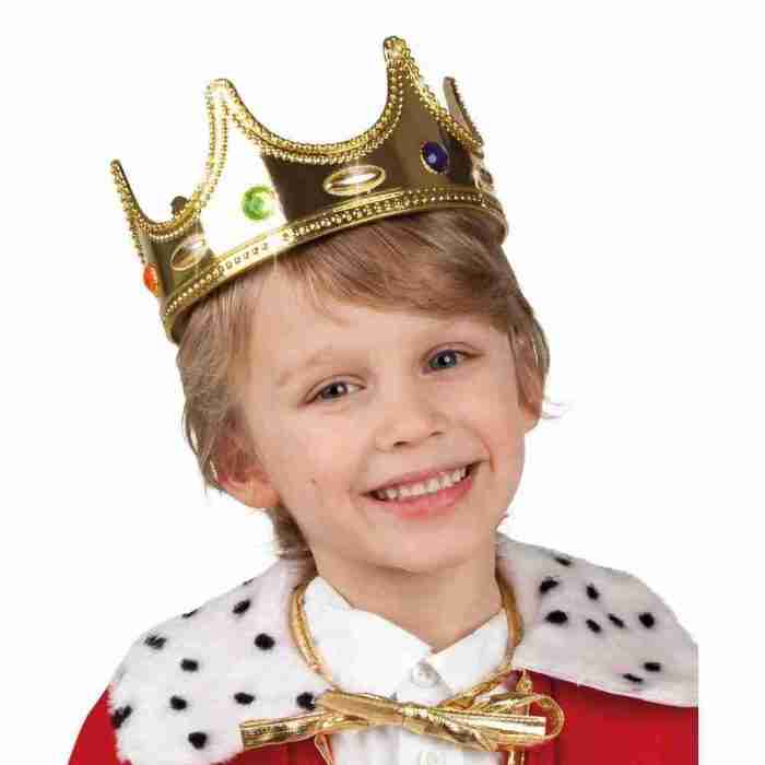 Königskrone Kinder Gold Karneval Krone für kleine Majestäten