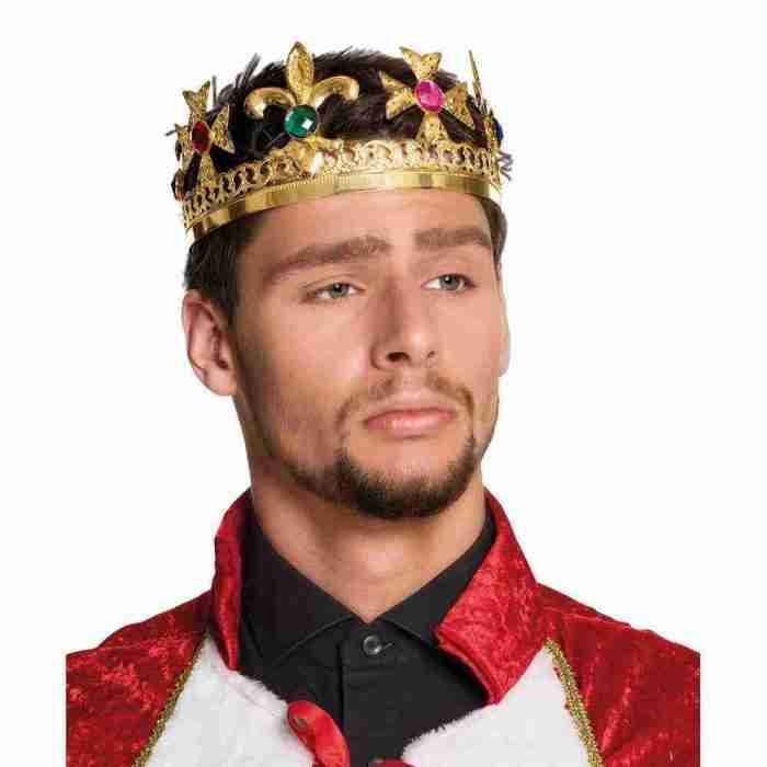 Königskrone Gold majestätisch Herren Karneval Kostüm