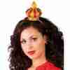 Tiara Krone rot gold Diadem Königin Kopfschmuck Karneval