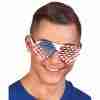 USA Party Brille amerikanische Flagge rot weiß blau Kostüm Accessoire