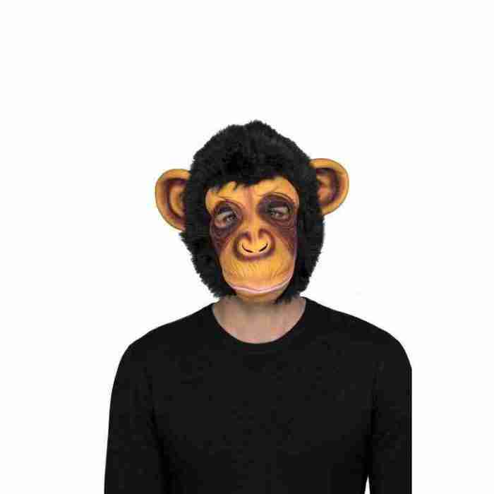 Gorilla Maske Latex schwarz realistische Tiermaske Karneval
