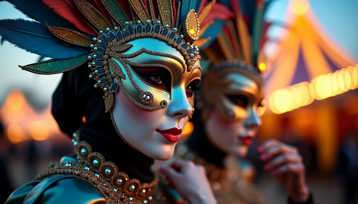 Bunte Karnevalskostüme und Masken für Karneval 2027 Feierlichkeiten
