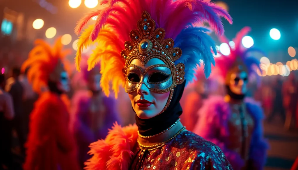 Bunte Karnevalskostüme und Masken zeigen die Karneval Trends der letzten 10 Jahre