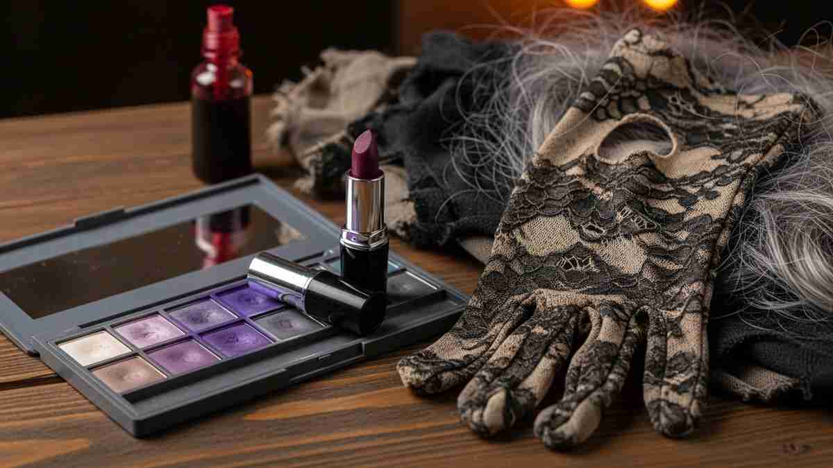 Zombie Kostüm Damen Make-up und Accessoires für Halloween