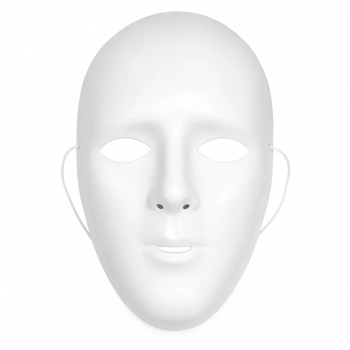 Weiße Robotermaske aus Kunststoff von Palmer